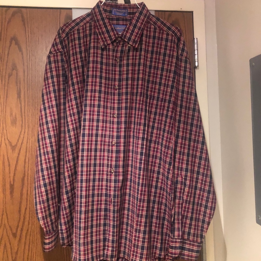 Sir Pendleton button down plaid men’s dress shirt